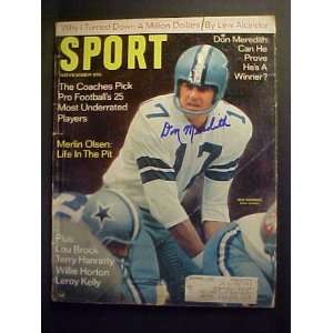 Don Meredith Dallas Cowboys Autographed November 1968 Sport Magazine