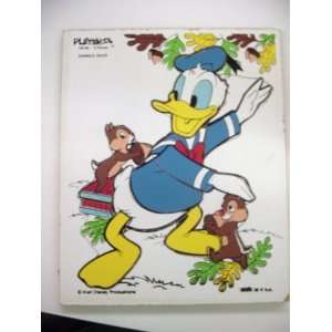  Vintage Donald Duck Playskool Wood Puzzle 