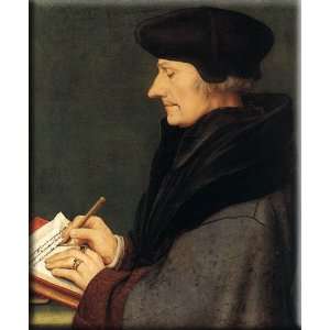 Portrait of Erasmus of Rotterdam Writing 25x30 Streched Canvas Art by 