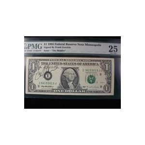  Signed Gorshin, Frank $1 1995 Federal Reserve Minneaplois 