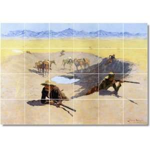 Frederic Remington Western Floor Tile Mural 13  24x36 using (24) 6x6 