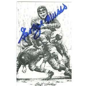  George Musso Signed Illustrated Index Card Sports 