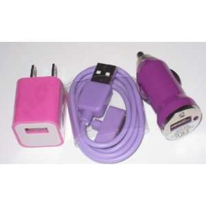 Gogo Surge Purple Color USB Travel Kit with Car Charger and USB SYNC 