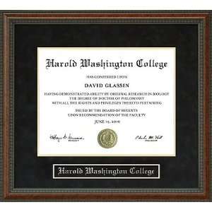  Harold Washington College (HWC) Diploma Frame Sports 
