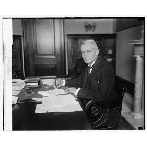  Photo Senator Hiram Bingham of Conn. in office, 1/9/25 
