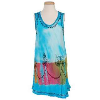   Tie Dye Embroidered Rayon Summer Dress 3 12 India Boutique Clothing