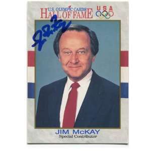  Jim McKay Autographed 1991 USA Olympics Card   Sports 