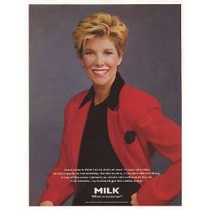  1995 Joan Lunden Milk Mustache Photo Print Ad