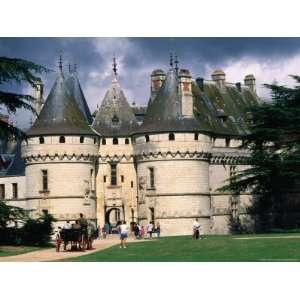  Horse Drawn Carriage Arriving at Chateau Chaumont, Loire 