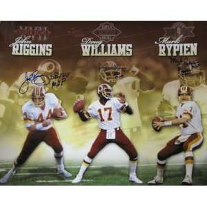 John Riggins, Mark Rypien and Doug Williams Washington Redskins 