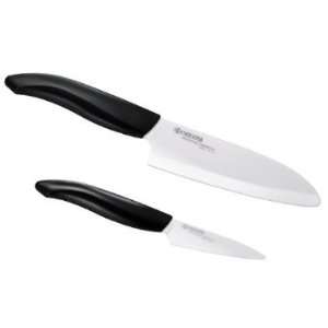 Kyocera Revolution Paring and Santoku White Knife Set 2011 Edition 