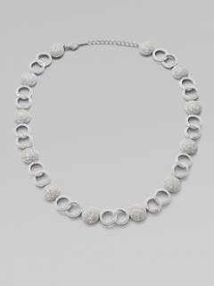 Adriana Orsini   Pavé Crystal Accented Circle & Link Necklace