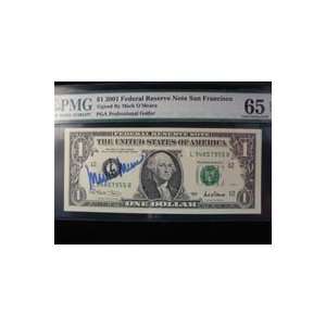  Signed OMeara, Mark $1 2001 Federal Reserve Note San 