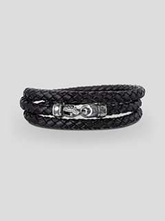Scott Kay   Woven Leather Wrap Bracelet