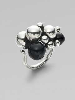 Georg Jensen   Grape Black Agate Sterling Silver Ring