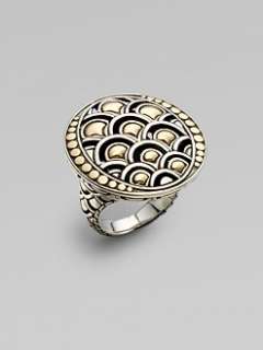 John Hardy   18K Yellow Gold and Sterling Silver Ring