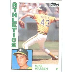  1984 Topps # 338 Mike Warren Oakland Athletics Baseball 