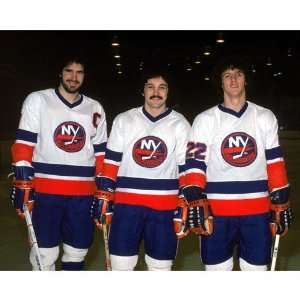 Mike Bossy, Clark Gillies and Bryan Trottier New York Islanders   On 