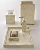 Waterstone, Inc. Beige/Brown Block Vanity Accessories   