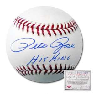  Pete Rose Autographed Baseball with Hit King Inscription 