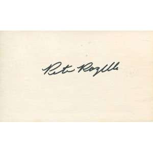  Pete Rozelle Autographed / Signed 3x5 Card Sports 