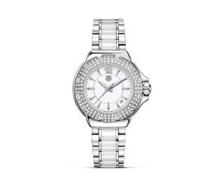 TAG Heuer Formula 1 White Ceramic & Steel Watch With Diamonds, 37mm 
