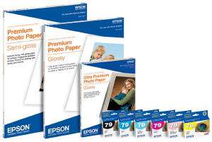 New Epson Stylus 1400 Wide Format Photo Printer w/ink 