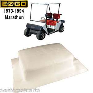 EZGO 1973 1994 Marathon Golf Cart WHITE Vinyl Seat Back Cover 15454 G1 