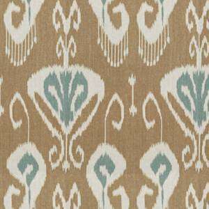 Kravet Ikat Fabric Bansuri Ranjani 54 Echo Brown blue  