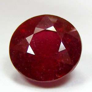 ENCHANTING 1.27 CT ROUND FACET NATURAL RED RUBY  