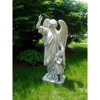   Century French Guardian Angel Sculpture Garden Statue Large Replica