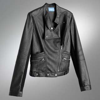 Simply Vera Vera Wang Faux Leather Motorcycle Jacket