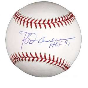 Rod Carew Autographed Baseball with HOF 91 Inscription