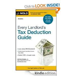 Every Landlords Tax Deduction Guide Stephen Fishman J.D.  