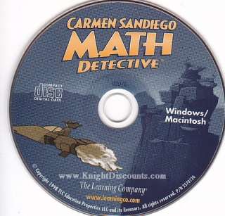   Sandiego MATH DETECTIVE PC/Mac Game Age 8 14 NEW 077708508732  