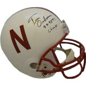  Tom Osborne Signed Helmet   Replica   Autographed NFL 