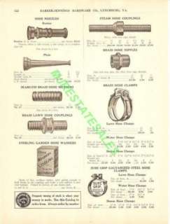 1917 Brass Spray Nozzle Garden Hose Fitting Catalog AD  