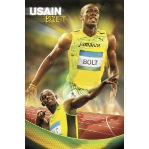 Usain Bolt   Olympic Gold Poster