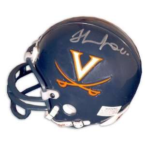  Thomas Jones Virginia Cavaliers Autographed Mini Helmet 