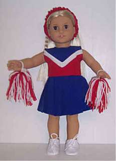   , & BLUE CHEERLEADING SET *** DOLL CLOTHES FITS AMERICAN GIRL  