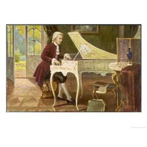  Wolfgang Amadeus Mozart the Austrian Composer Playing an 