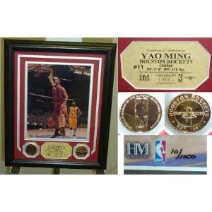 Yao Ming Framed Photo Coin Highland Mint Display   Framed NBA Photos 