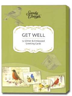 Song Birds Sandy Clough Get Well Cards Box of 12  