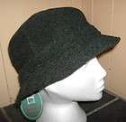 quality hats of ireland green boucle knit brim hat bnwt