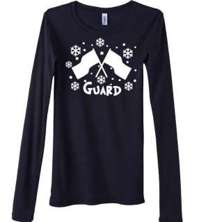 Juniors Winter Color Guard Flags/Snowflakes Long Sleeve  