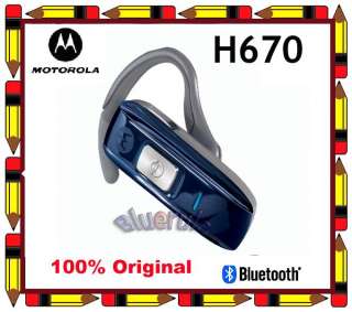   Motorola H670 Wireless Bluetooth Headset blue clolor with charger