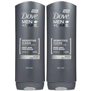  Dove Men +Care Body and Face Wash, Sensitive Skin, 18 oz 