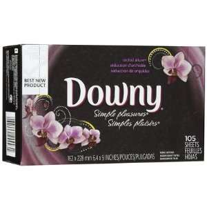 Downy Simple Pleasures Dryer Sheets Orchid Allure 105 ct (Quantity of 