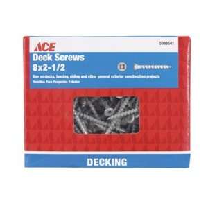  ACE DRYWALL SCREWS 21796 Deck Screw, Coarse Thread # 8 x 2 