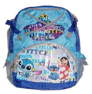 New Disney LILO & STITCH Large Blue Backpack Schoolbag  